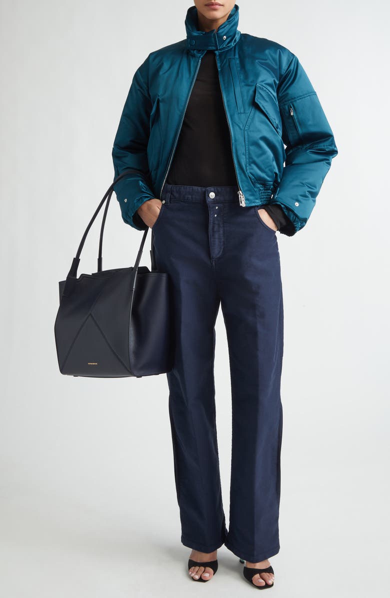 Victoria Beckham Straight Leg Five-Pocket Pants, Alternate, color, Navy