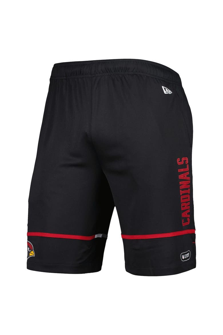Men's New Era Black Arizona Cardinals Combine Authentic Rusher Training Shorts, Alternate, color, Black