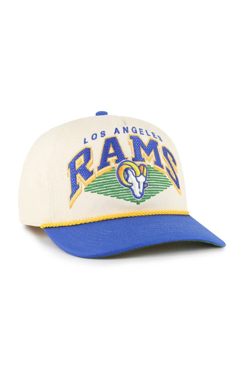 '47 Men's '47 Cream Los Angeles Rams Pomona Rope Hitch Adjustable Hat, Alternate, color, Cream
