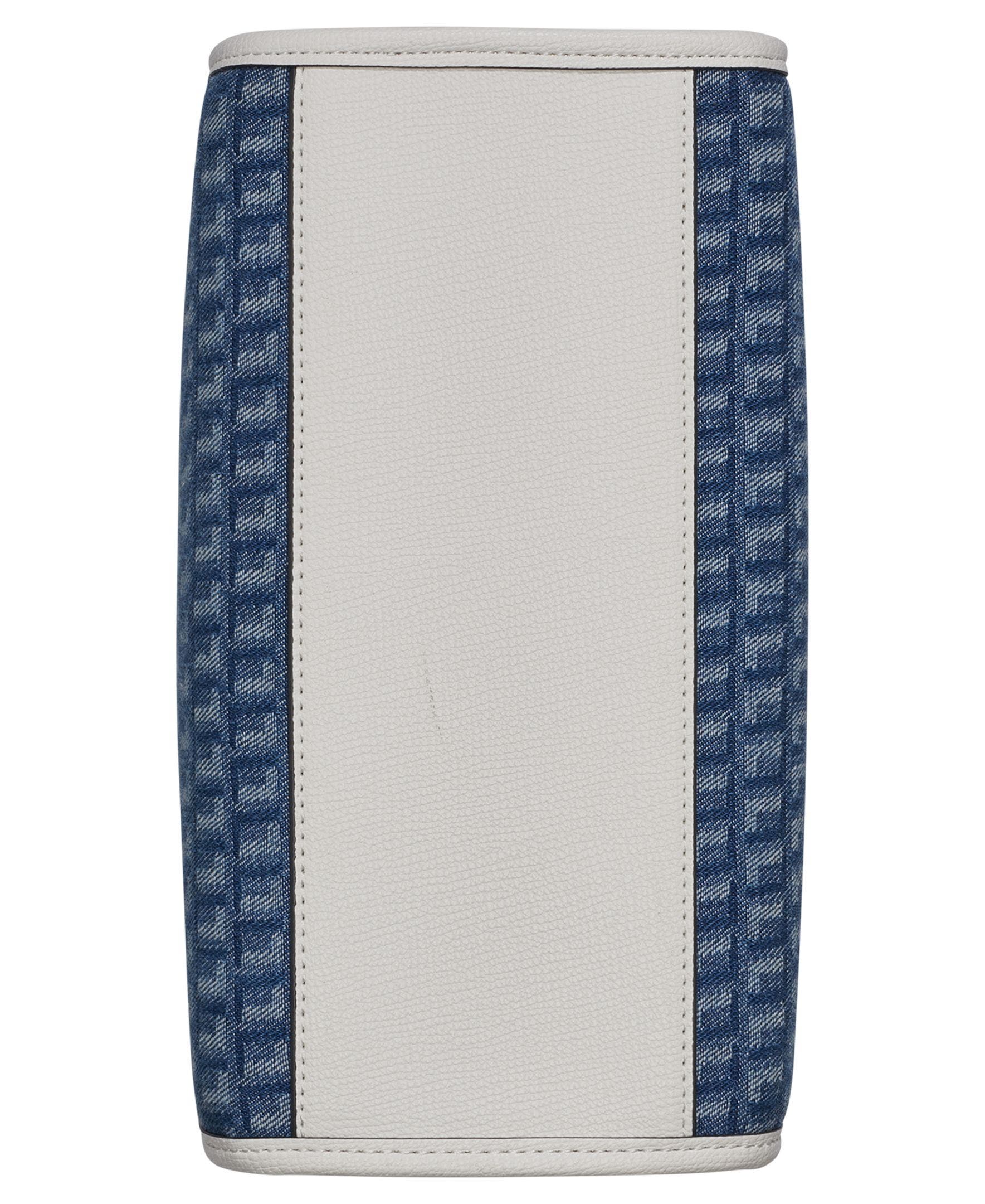 KARL LAGERFELD PARIS Kristina Denim Jacquard Tote, Alternate, color, Denim/White