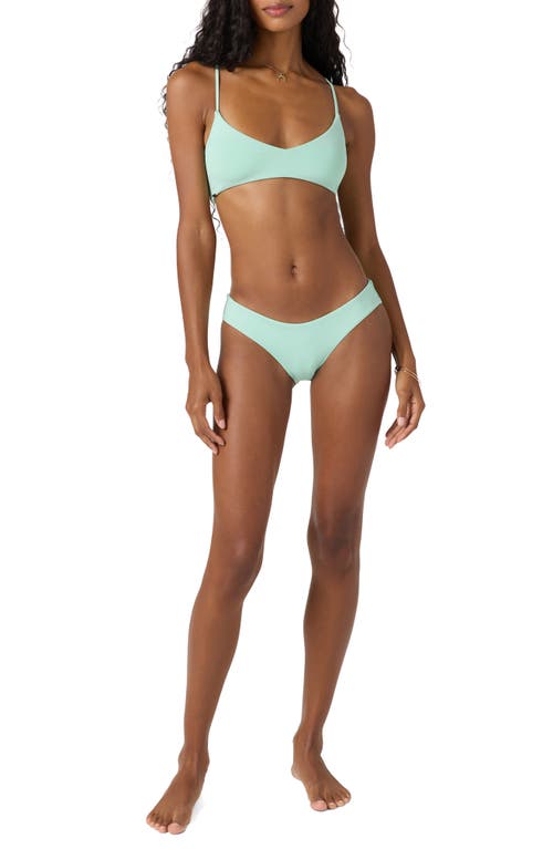O'neill Saltwater Solids Huntington Lace-up Bikini Top In Green