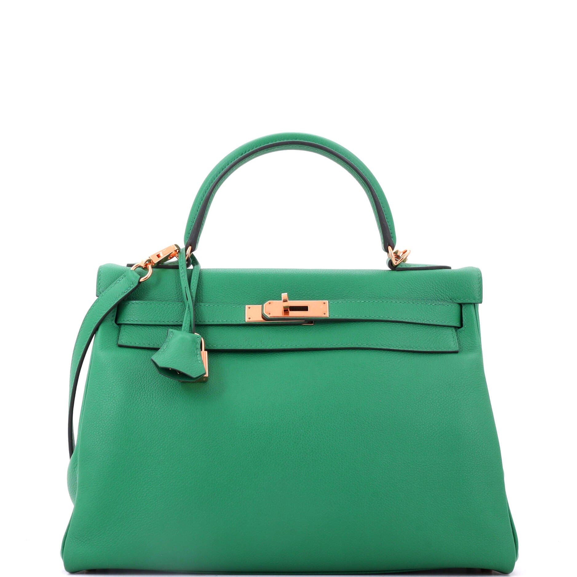 Kelly Handbag Green Evercolor with Gold Hardware 32, Main, color, Green