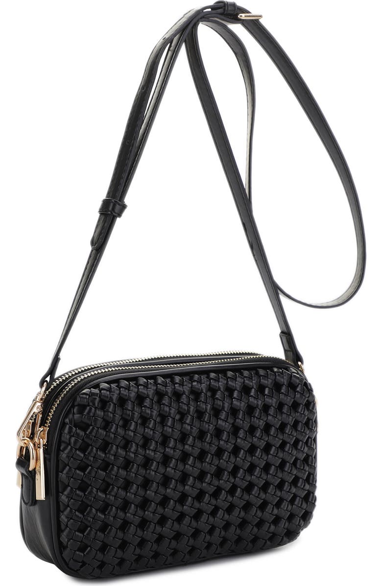 Mali + Lili Ava Woven Vegan Leather Crossbody Bag, Alternate, color,