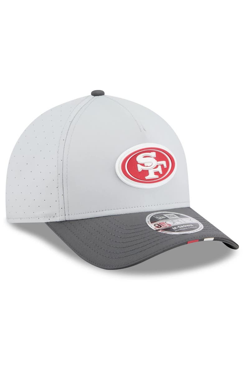 New Era Men's New Era Gray/Graphite San Francisco 49ers 2025 NFL Training Camp A-Frame 9FORTY Adjustable Hat, Alternate, color, Gray