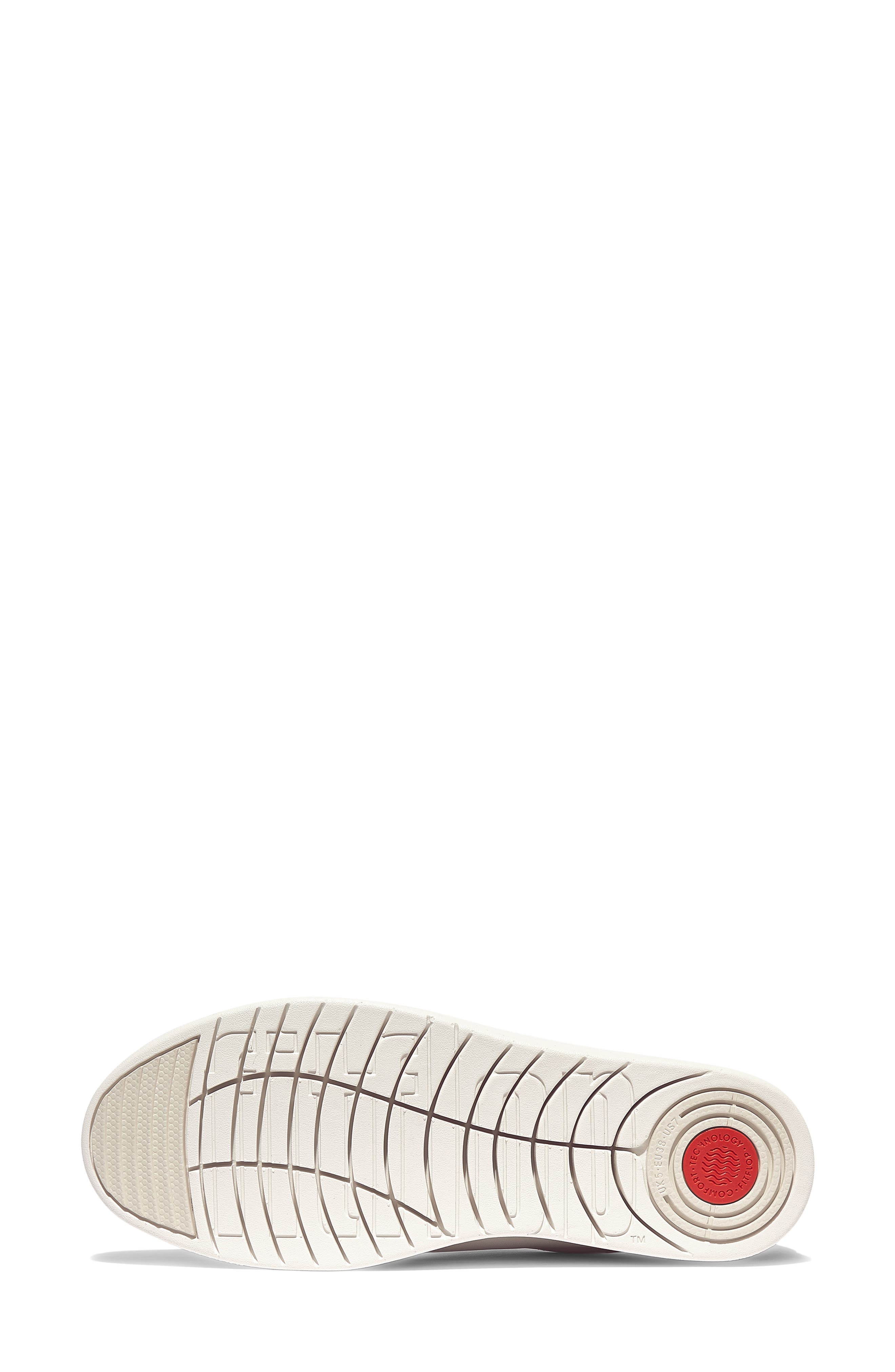 FitFlop Rally Crystal Backtab Leather Sneaker, Alternate, color, Urban White/ Silver