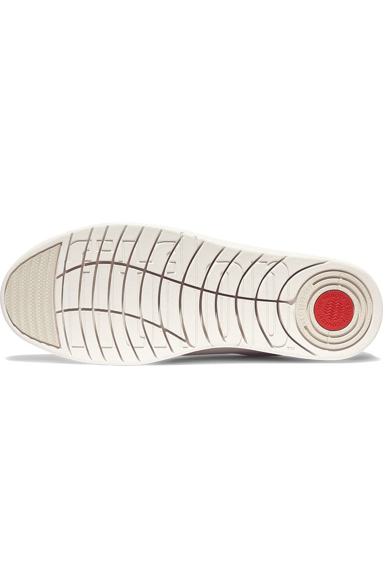 FitFlop Rally Crystal Backtab Leather Sneaker, Alternate, color, Urban White/ Silver