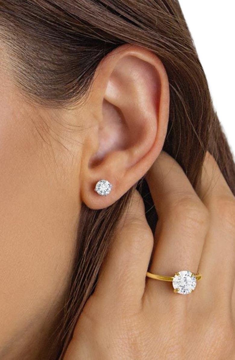 Bliss Diamond 1 1/2ct Lab Grown Diamond Studs 14k Gold Earrings, Alternate, color, 14K Yellow Gold