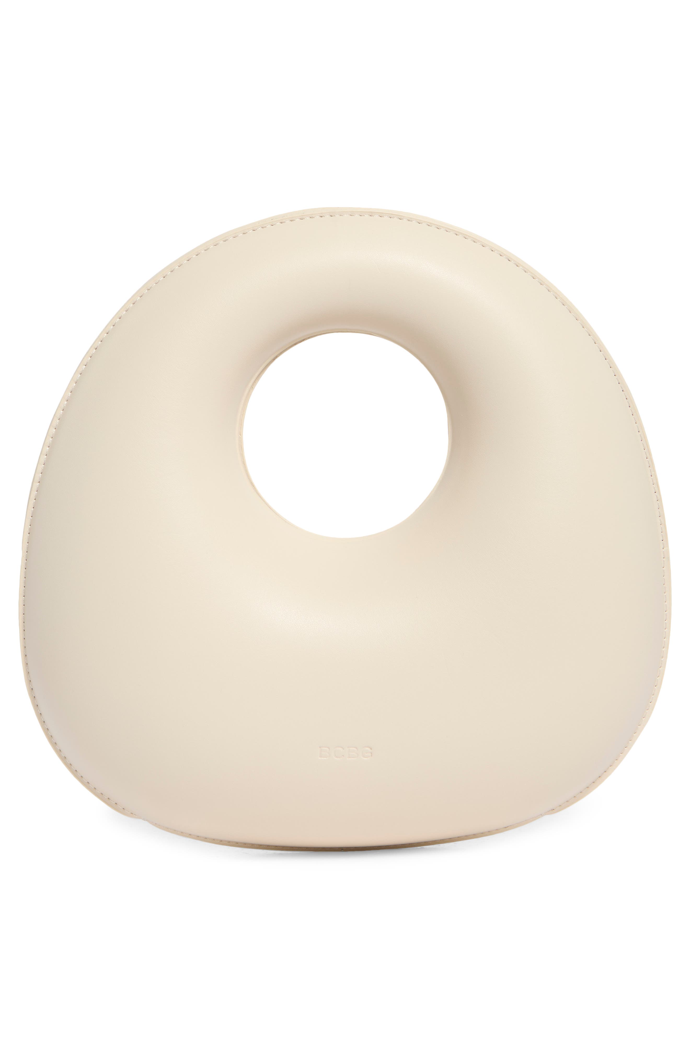 BCBG Circle Handle Molded Hobo Bag, Alternate, color, Cloud