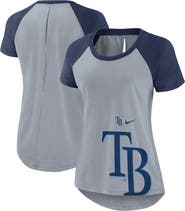Nike Women's Nike Heather Gray Tampa Bay Rays Summer Breeze Raglan Fashion T-Shirt