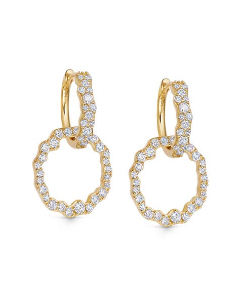 Solid Gold Asteri Lab Grown Diamond Hoop Earrings
