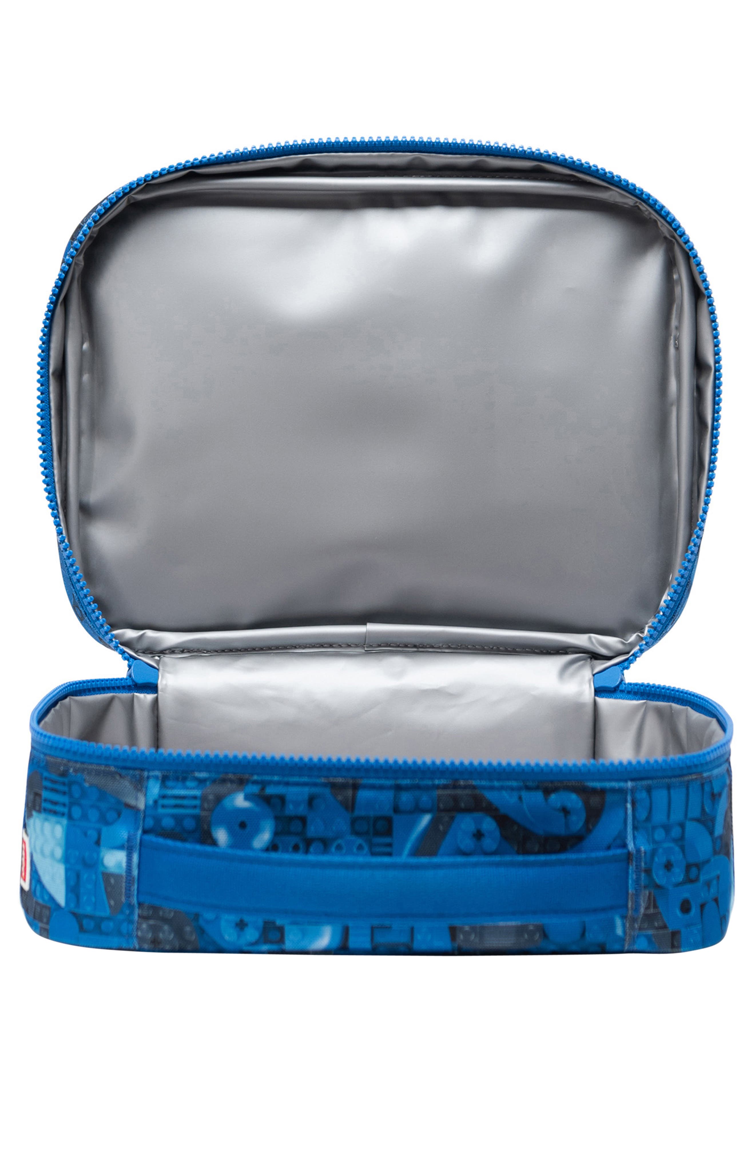 Herschel Supply Co. Kids' LEGO<sup>®</sup> Pop Quiz Lunch Bag, Alternate, color, Abstract Bricks Blue