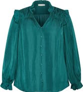 City Chic Jocelyn Ruffle Gathered Top