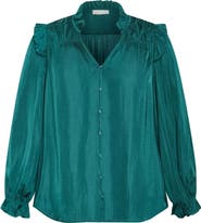 City Chic Jocelyn Ruffle Gathered Top