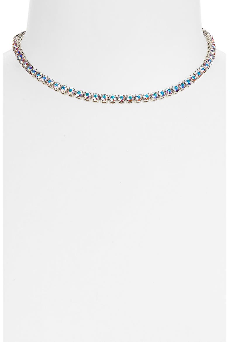 Tennis Necklace, Alternate, color, AB CRYSTALS & SILVER BASE