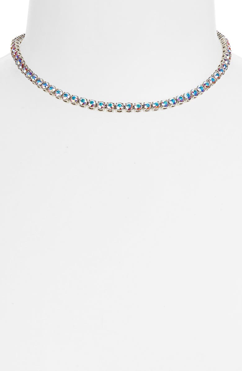 Amina Muaddi Tennis Necklace, Alternate, color,