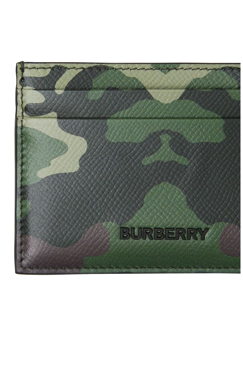Kier Camo Leather Card Case, Alternate, color, MANGROVE GREEN