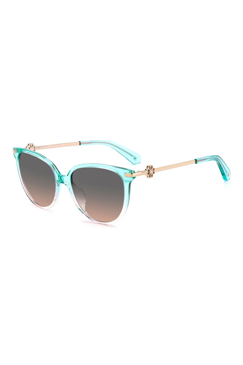 kristinags 54mm cat eye sunglasses, Alternate, color, GREEN PINK