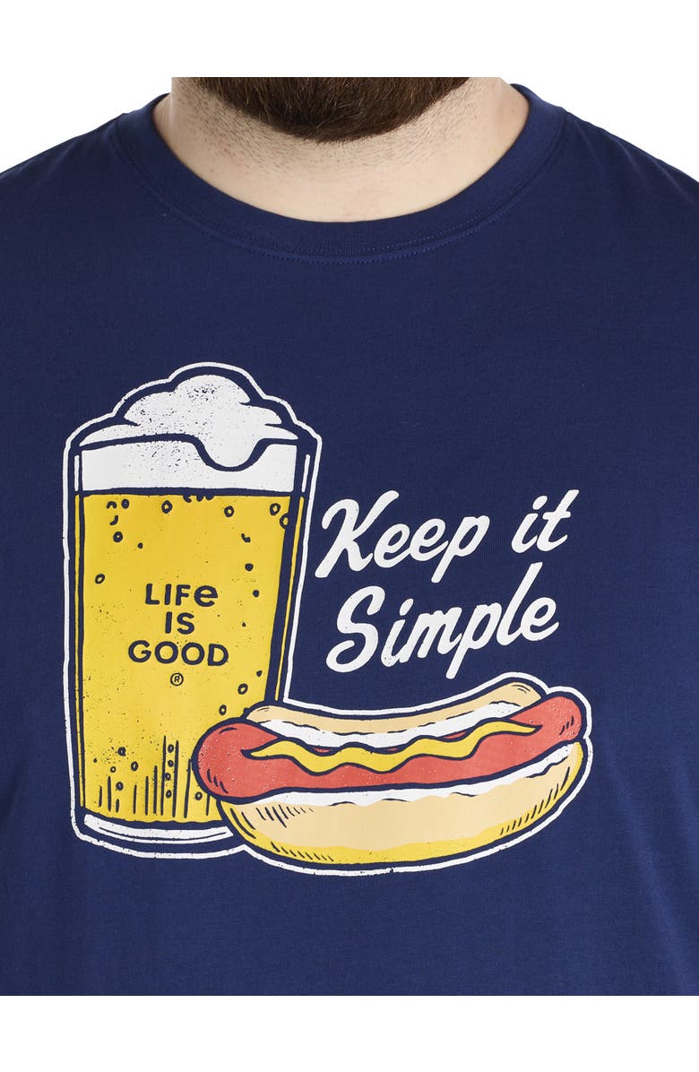LIFE IS GOOD Big
Tall Keep It Simple Graphic Tee, Alternate, color, Navy