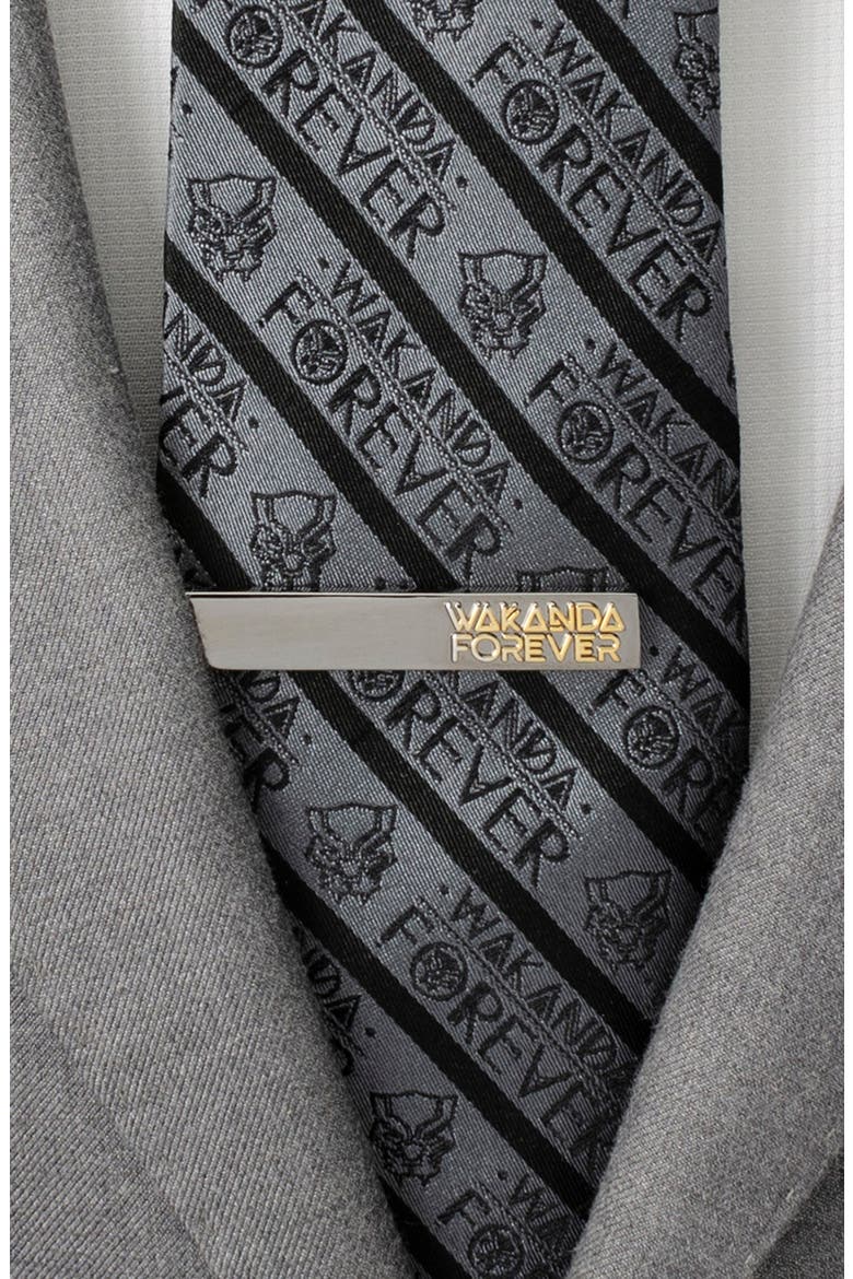 'Black Panther: Wakanda Forever' Tie Clip, Alternate, color, BLACK