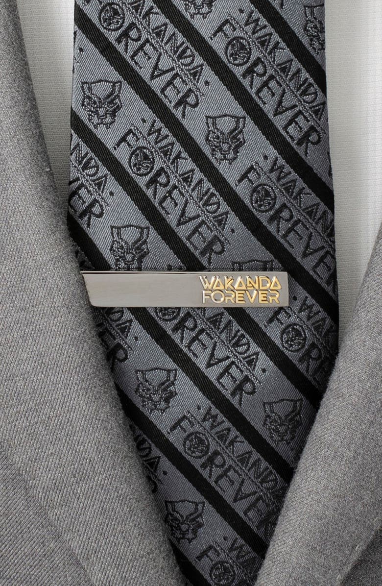 Cufflinks, Inc. 'Black Panther: Wakanda Forever' Tie Clip, Alternate, color, Black