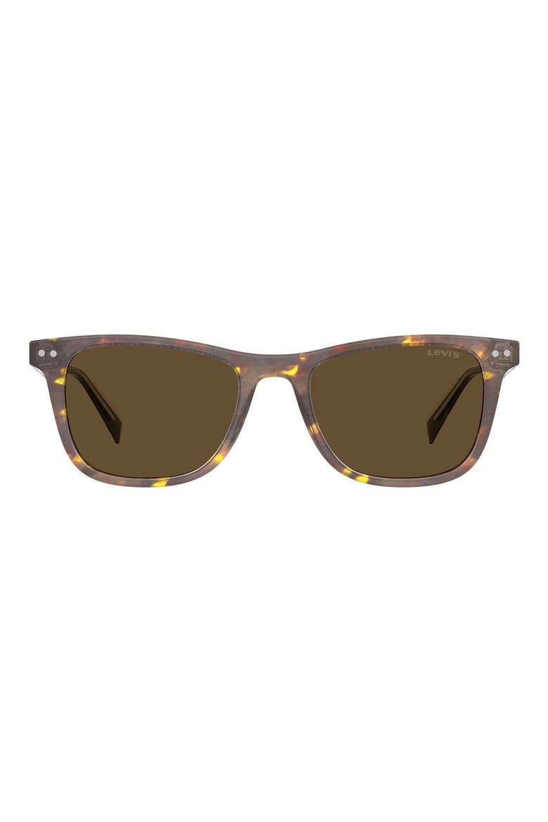 52mm Rectangular Sunglasses, Main, color, HAVANA / BROWN