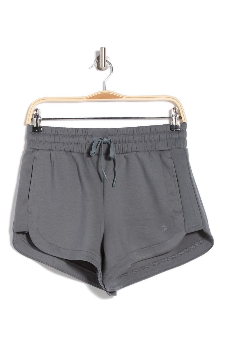 Scuba Knit Shorts, Alternate, color, TEAL