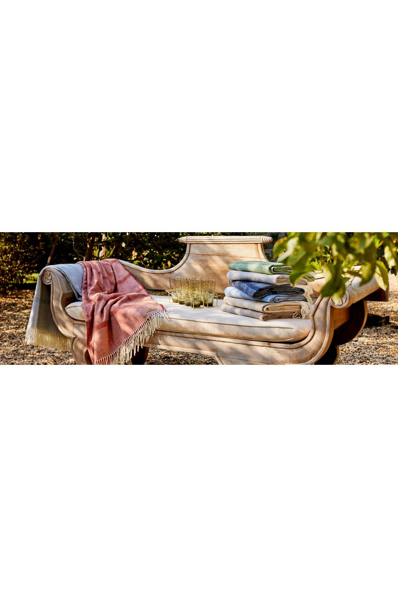 Montauk Stripe Herringbone Throw, Alternate, color, Charcoal