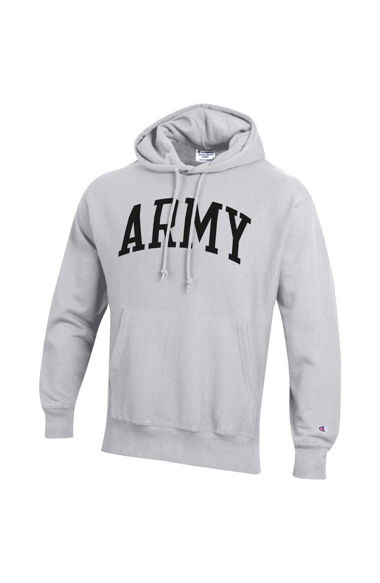 Champion Men's Champion Heathered Gray Army Black Knights Team Arch Reverse Weave Pullover Hoodie, Alternate, color, 