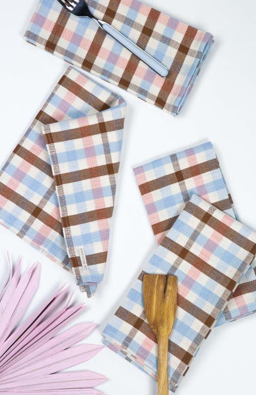 ARCHIVE NEW YORK ARCHIVE NEW YORK HANDWOVEN CLASSIC PLAID COTTON NAPKINS, SET OF 4