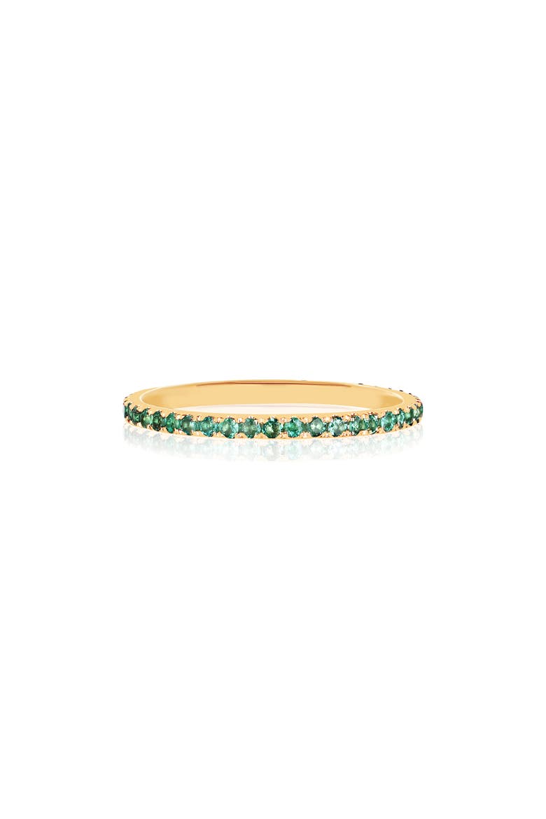 Emerald Eternity Stack Ring, Main, color, 14K YELLOW GOLD