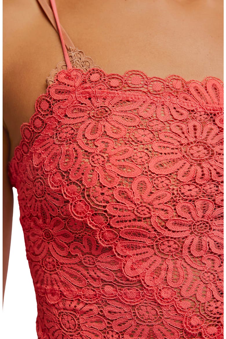 Love and Lace Semi Sheer Crop Camisole, Alternate, color, AGED CORAL