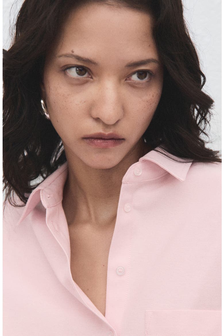 Oversize Button-Up Shirt, Alternate, color, PASTEL PINK