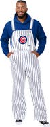 FOCO Men's FOCO White Chicago Cubs Pinstripe Bib Overalls