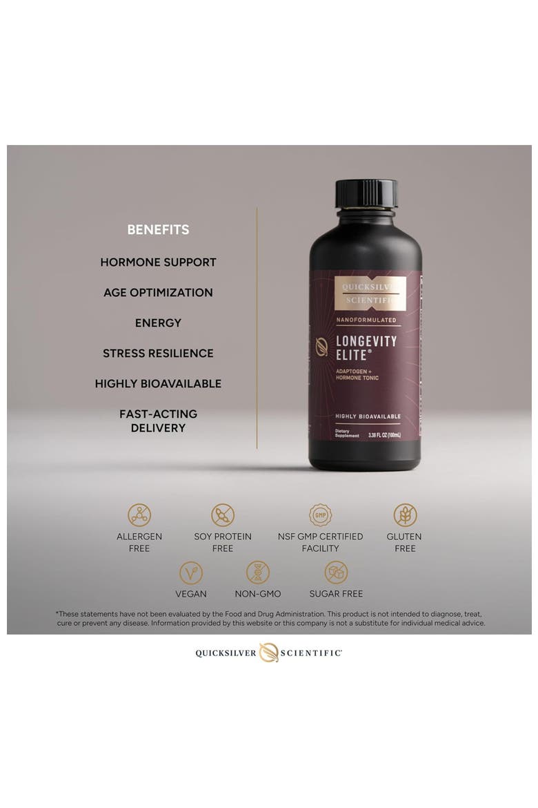 Longevity Elite Liposomal Adaptogen and Pregnenolone Tonic, Alternate, color, None