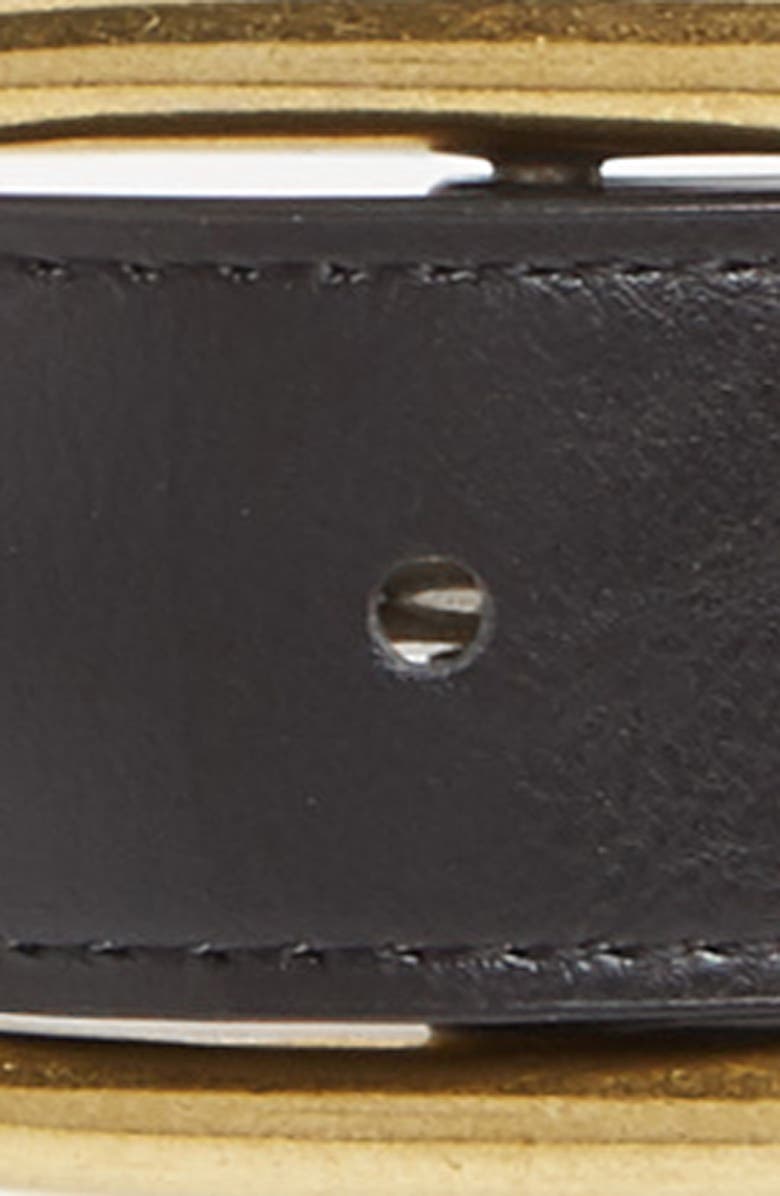 Treasure & Bond Oval Buckle Whipstitched Faux Leather Belt, Alternate, color, 