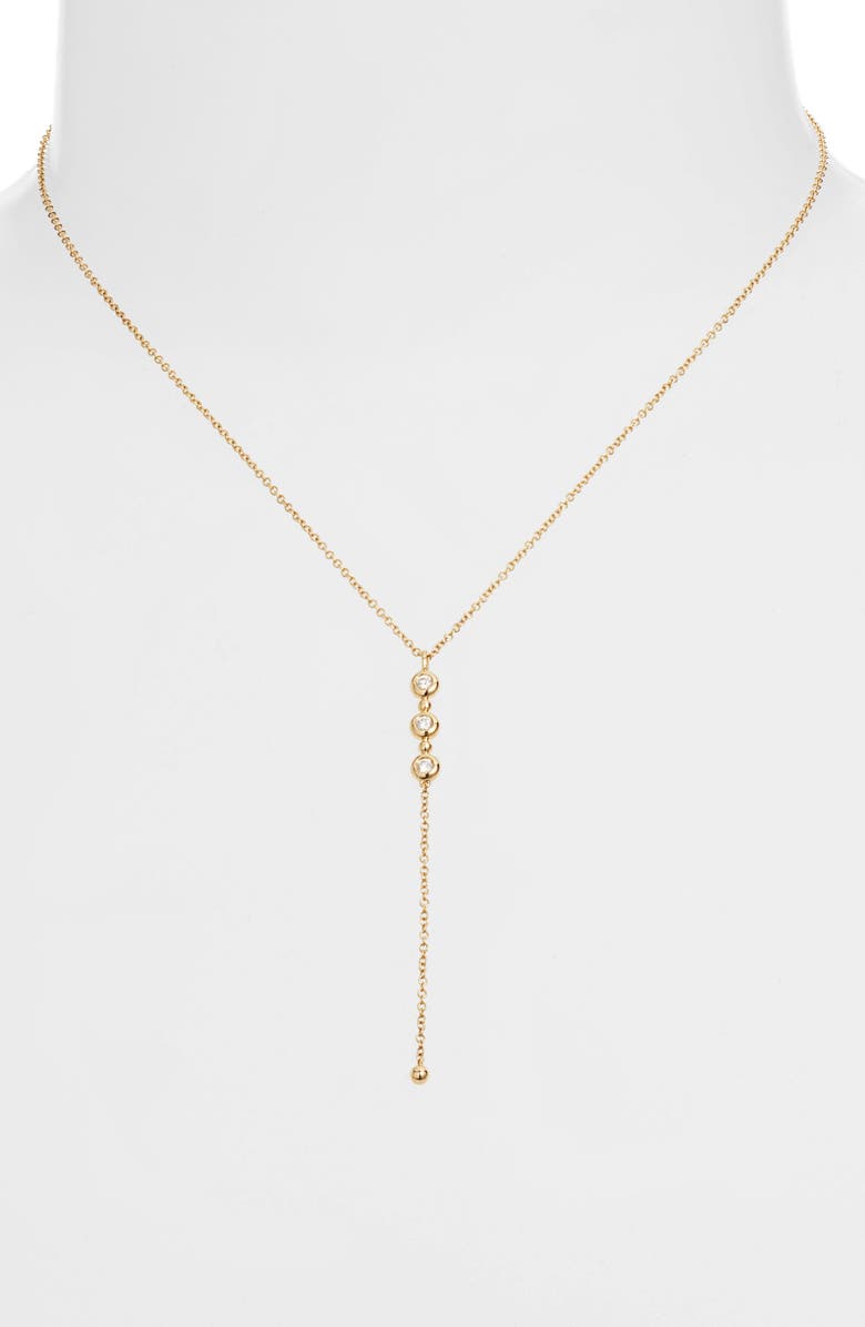 Bony Levy Monaco Diamond Y-Necklace, Alternate, color,