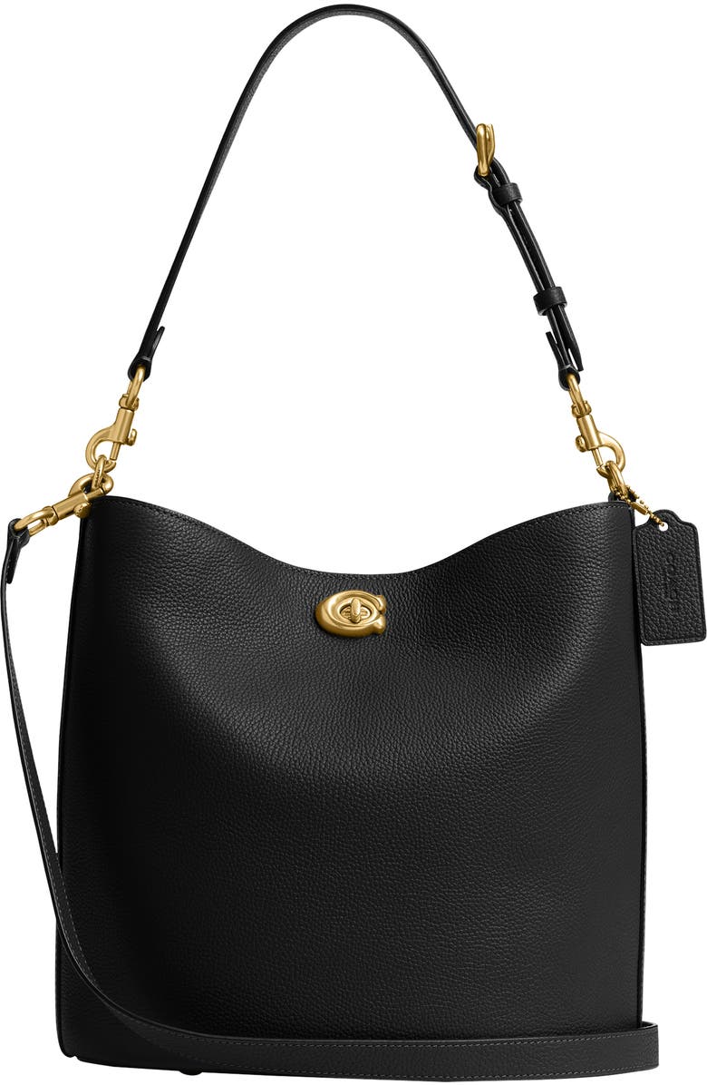 COACH Willow Polished Pebble Leather Shoulder Bag, Main, color,