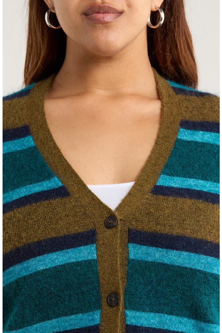 Etching Stripe Cardigan, Alternate, color, EARTHENWARE CYAN MIX