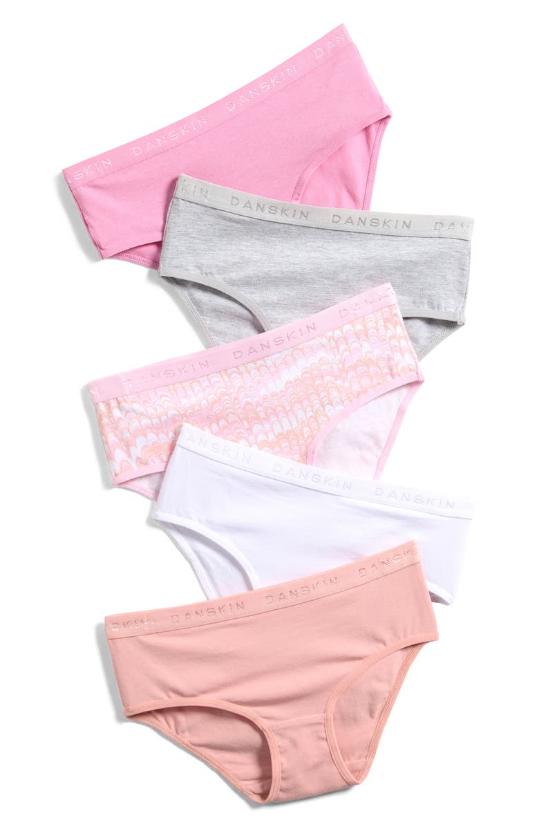 Danskin Kids' Assorted 5-Pack Hipster Briefs, Main, color,
