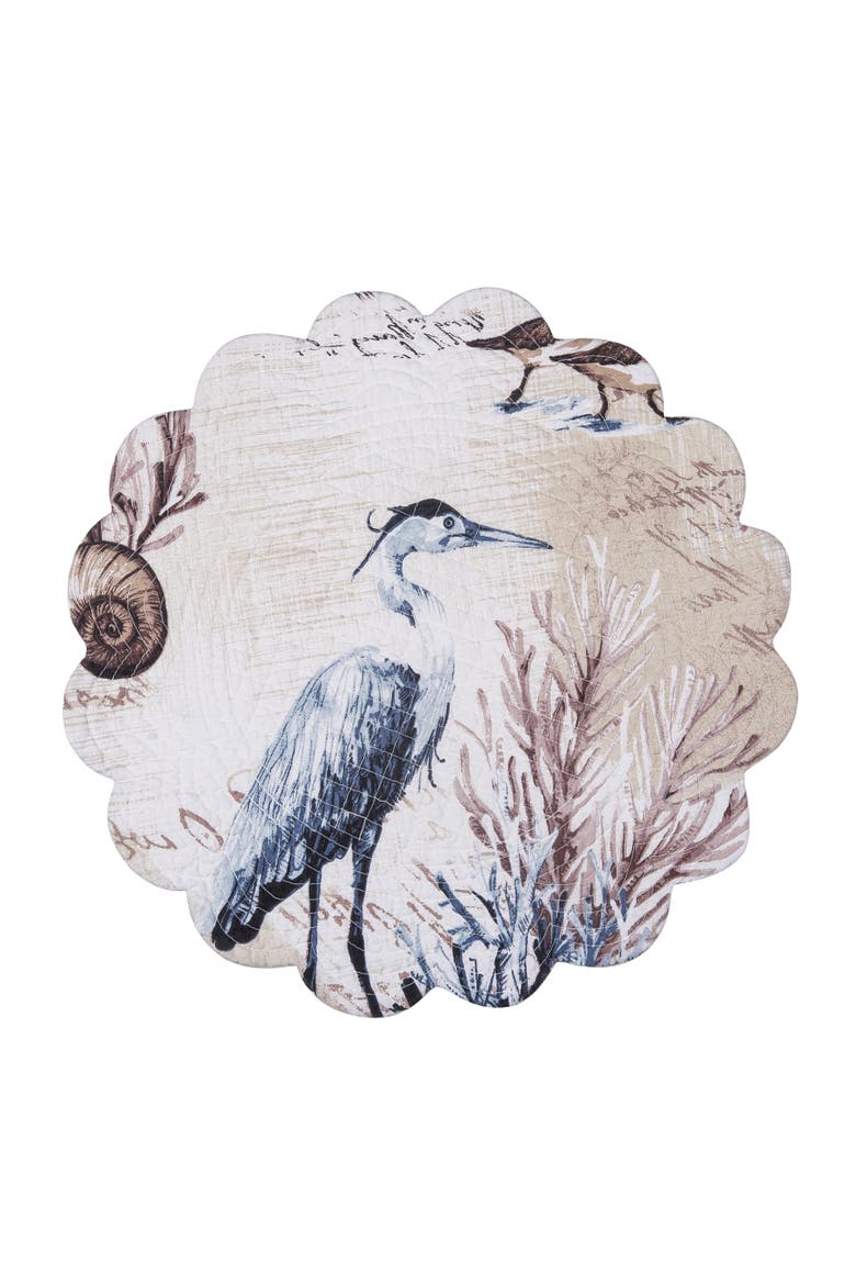 Brunswick Island Round Placemats Set of 6, 17", Alternate, color, Blue