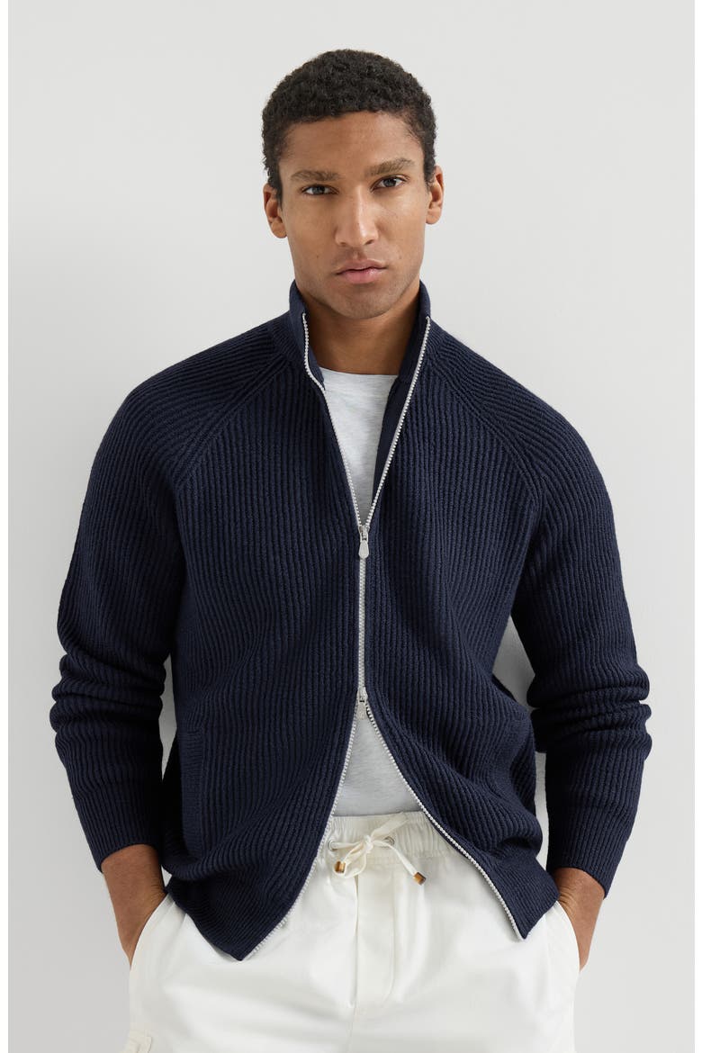 Malfilé cotton cardigan, Alternate, color, Blue
