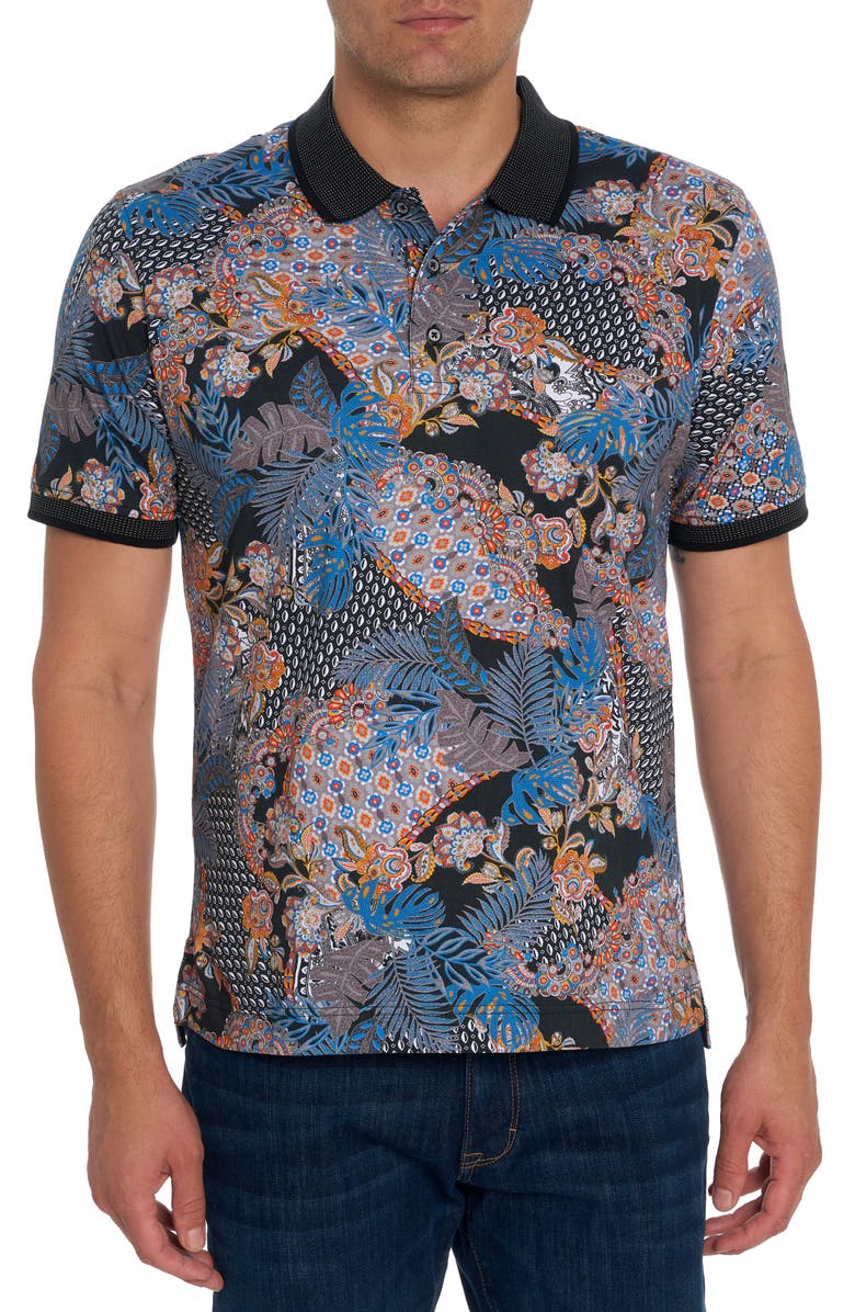 Robert Graham Radical Floral Polo, Main, color, 