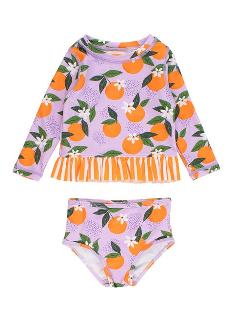 Girls UPF50+ Long Sleeve Rash Guard Bikini