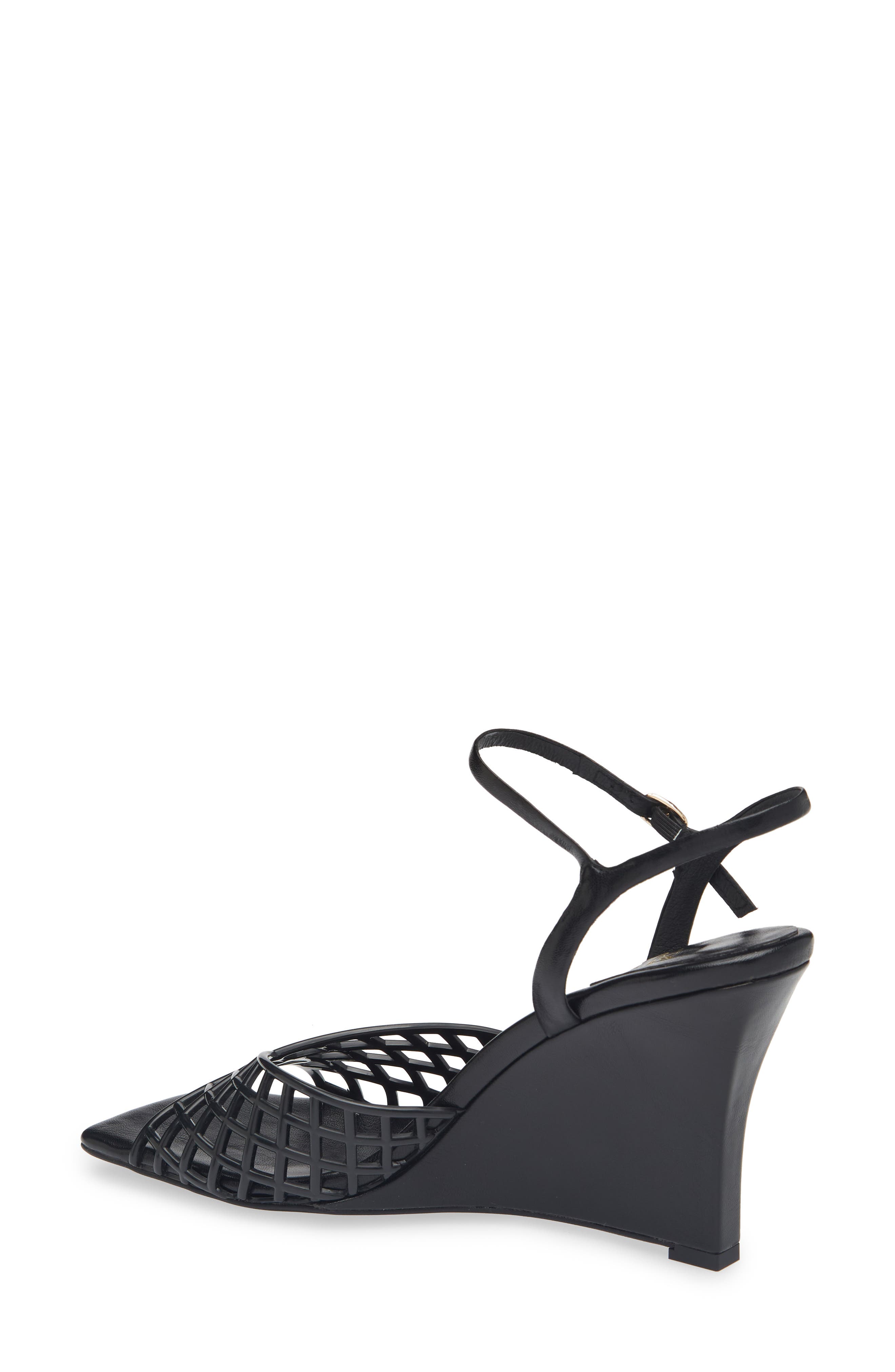 Jeffrey Campbell Bop-It Wedge Sandal, Alternate, color, Black