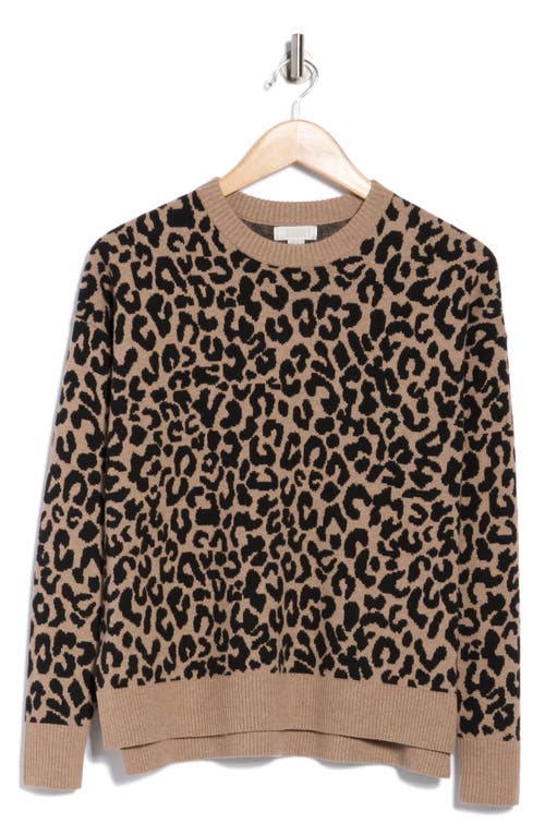Nordstrom Rack Patterned Crewneck Sweater In Brown