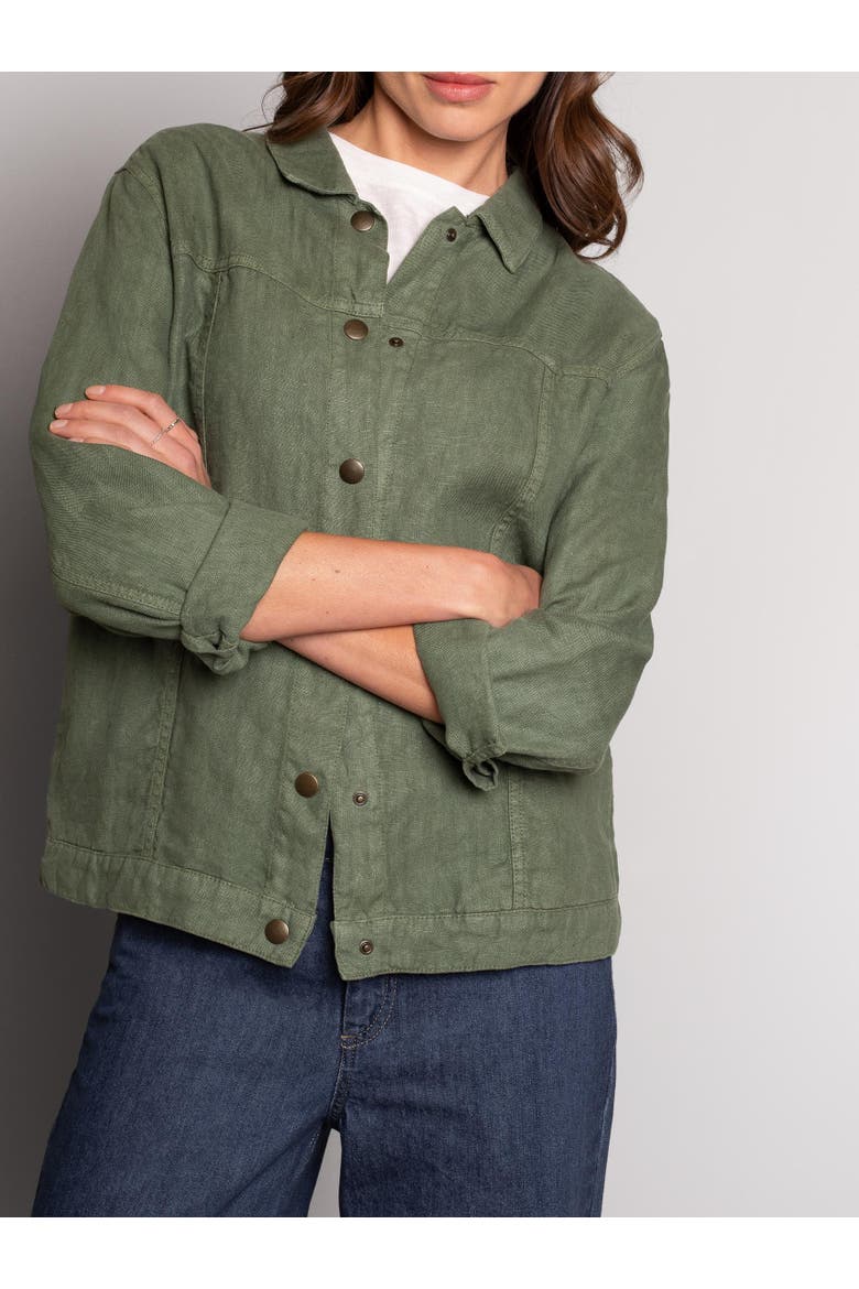 Linen Western Jacket, Alternate, color, KHAKI