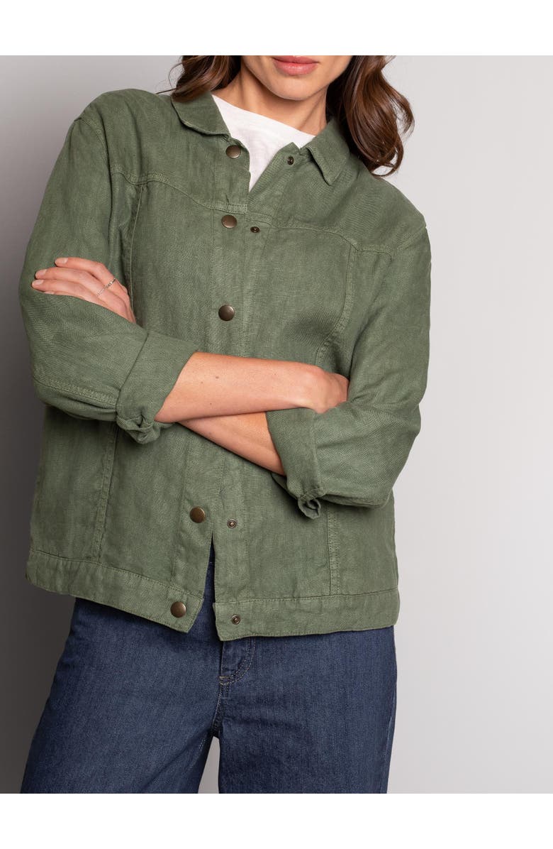 Celtic & Co. Linen Western Jacket, Alternate, color, Khaki