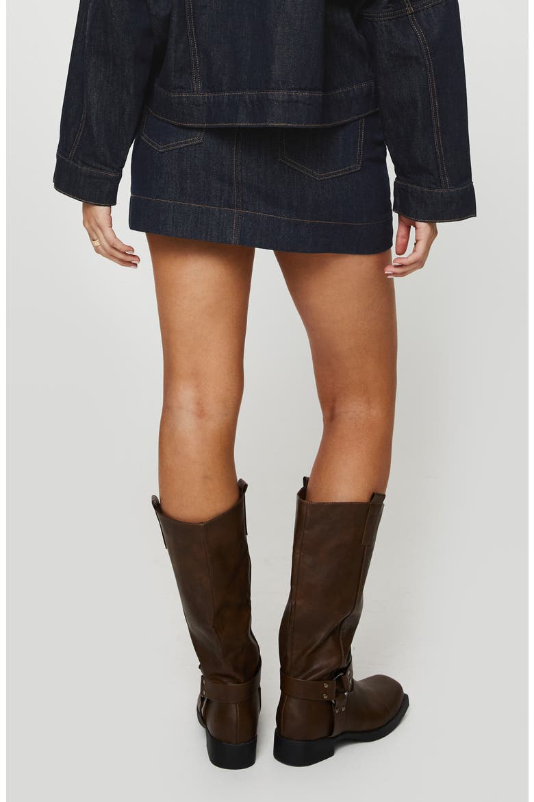 Hughes Patch Pocket Denim Miniskirt, Alternate, color, BLUE