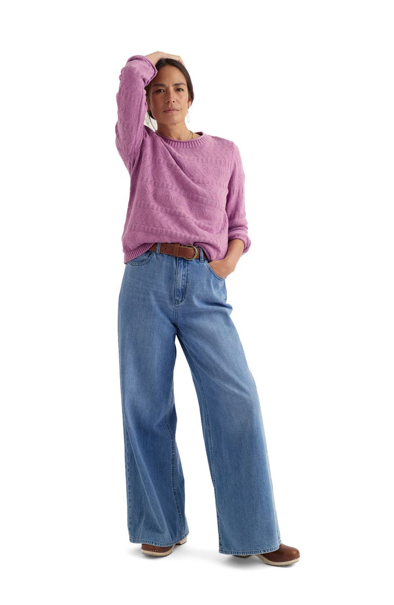 Seasalt Cornwall Kinter Organic Cotton Crewneck Sweater, Alternate, color, Orchid