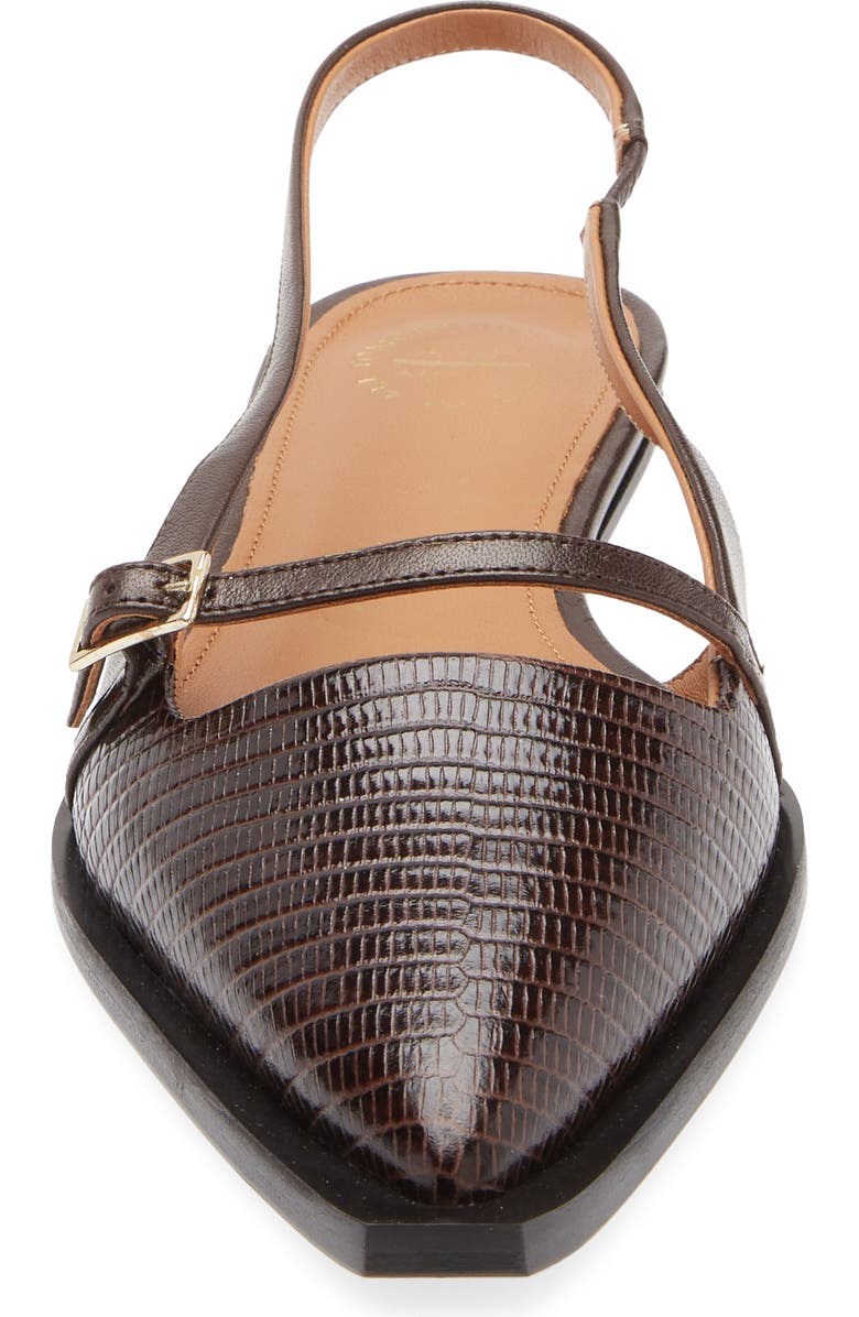 ATP ATELIER Cortina Pointed Toe Slingback Flat, Alternate, color, Walnut